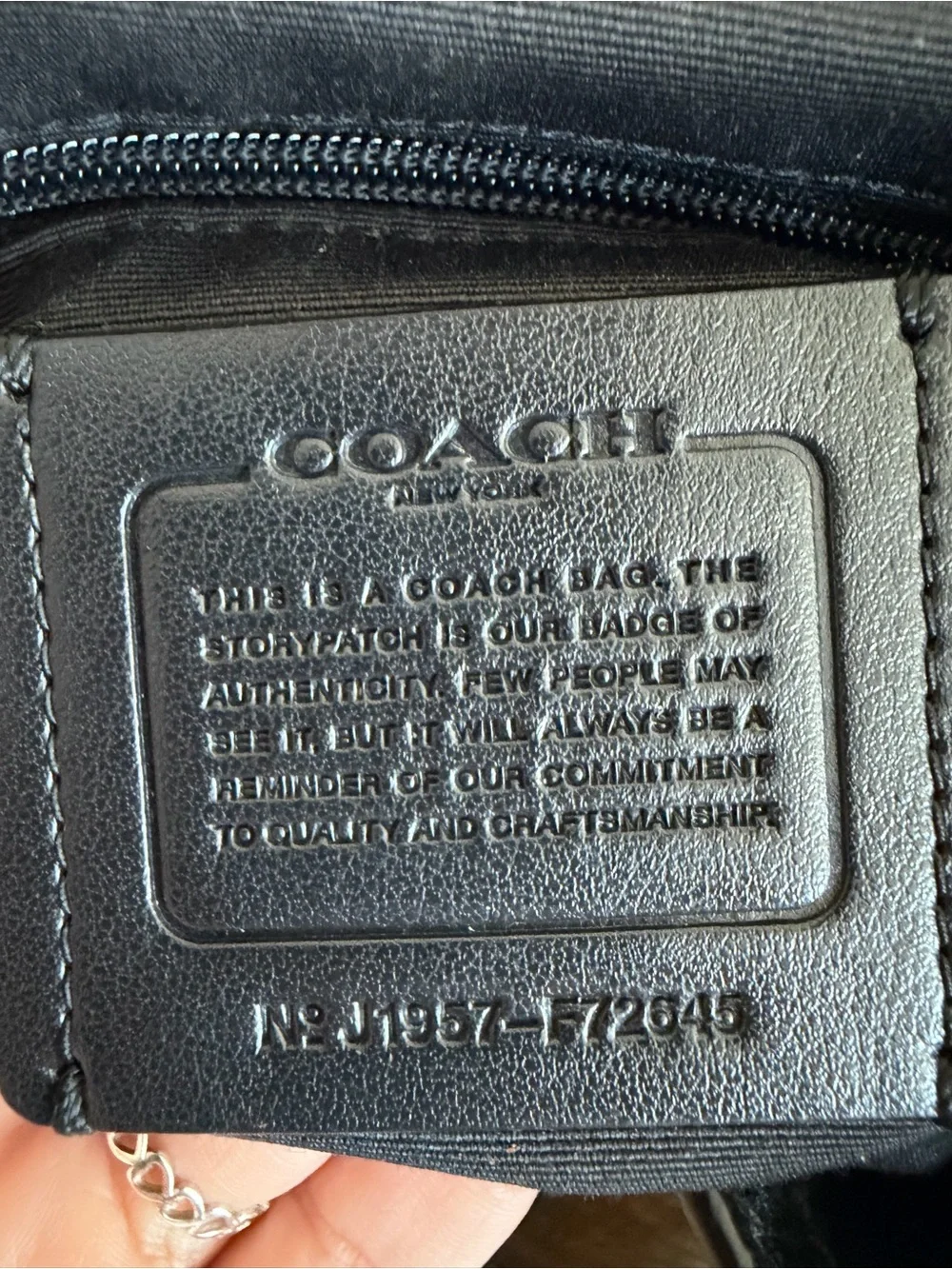 Coach Elle Backpack Black Pebbled Leather Gold Chain F72645